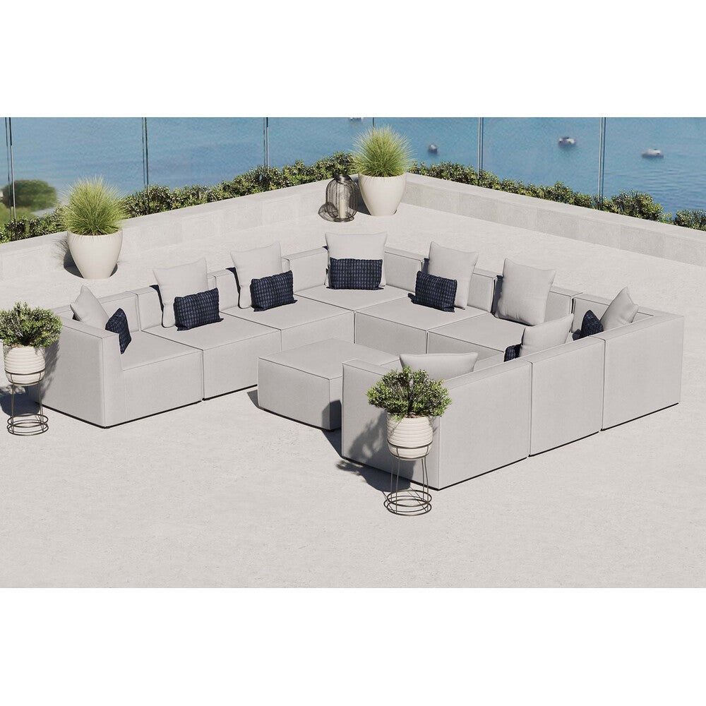 Modway EEI-4389 Saybrook 10-Piece Outdoor Patio Upholstered Sectional Sofa