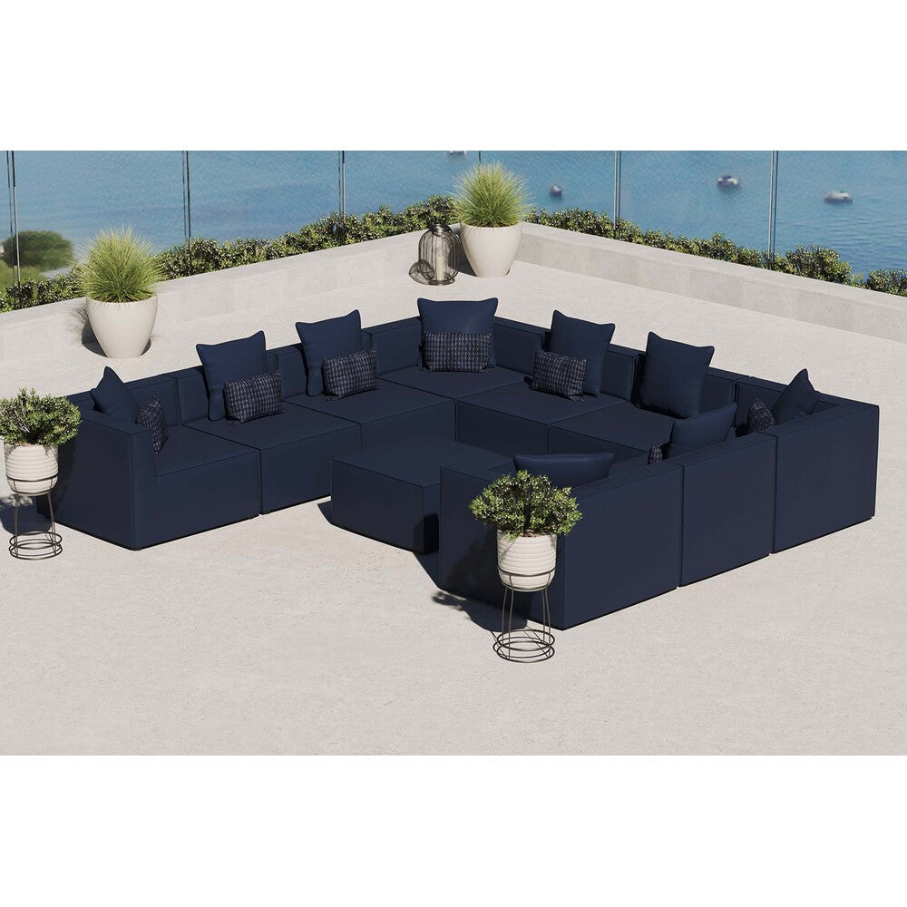 Modway EEI-4389 Saybrook 10-Piece Outdoor Patio Upholstered Sectional Sofa