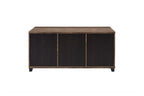 ACME 87955 Nineel Coffee Table, Obscure Glass, Rustic Oak & Black Finish