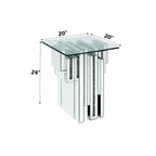 ACME 88002 Noralie End Table, Mirrored & Faux Diamonds