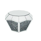 ACME 88005 Noralie Coffee Table, Mirrored & Faux Diamonds