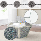 ACME 88005 Noralie Coffee Table, Mirrored & Faux Diamonds