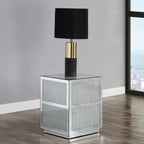ACME 88017 Lavina End Table, Mirrored & Faux Diamonds