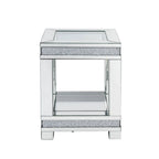 ACME 88022 Noralie End Table, Mirrored & Faux Diamonds