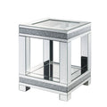 ACME 88022 Noralie End Table, Mirrored & Faux Diamonds