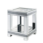 ACME 88022 Noralie End Table, Mirrored & Faux Diamonds