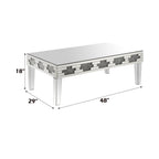 ACME 88055 Noralie Coffee Table, Mirrored & Faux Stones