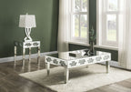 ACME 88057 Noralie End Table, Mirrored & Faux Stones