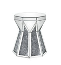 ACME 88062 Noralie End Table, Mirrored & Faux Diamonds