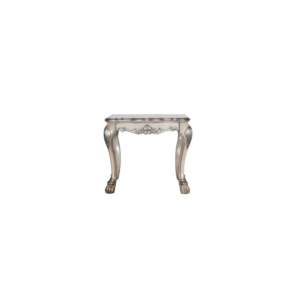 ACME 88172 Dresden End table, Vintage Bone White