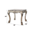 ACME 88172 Dresden End table, Vintage Bone White