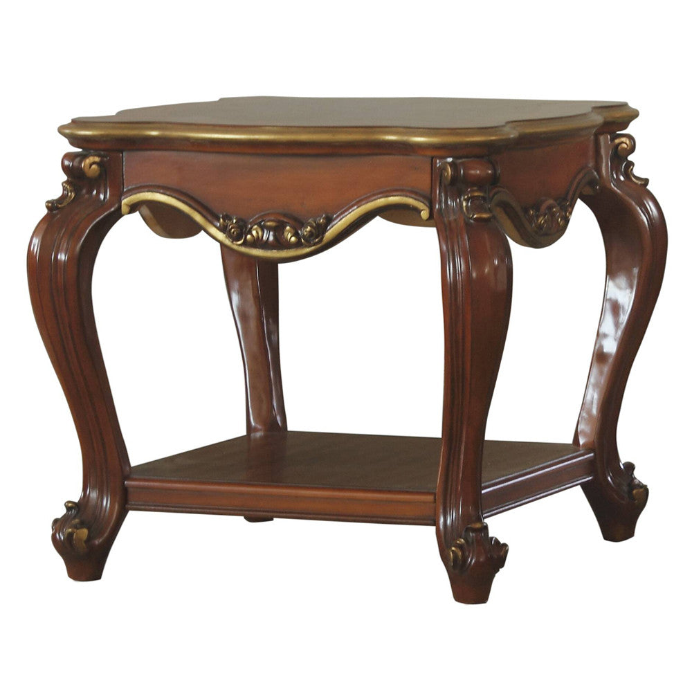 ACME 88222 Picardy End Table, Vintage Cherry Oak