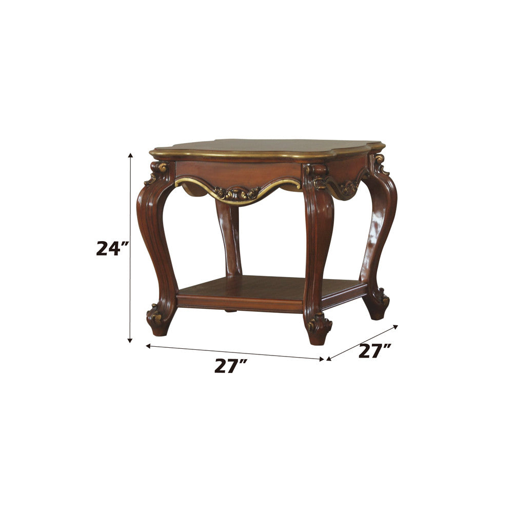 ACME 88222 Picardy End Table, Vintage Cherry Oak