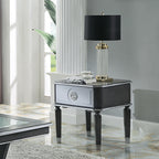 ACME 88817 House Beatrice End Table, Charcoal & Light Gray Finish