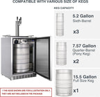 HCK 6.04 Cubic Ft. Indoor/Outdoor Stainless Steel Refridgerator/Kegerator