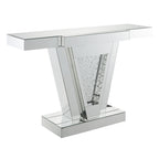 ACME 90064 Nysa Console Table, Mirrored & Faux Crystals (1Set/2Ctn)
