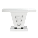 ACME 90064 Nysa Console Table, Mirrored & Faux Crystals (1Set/2Ctn)