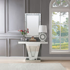 ACME 90064 Nysa Console Table, Mirrored & Faux Crystals (1Set/2Ctn)