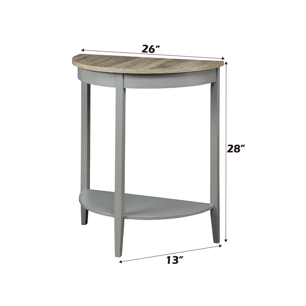 ACME 90161 Justino Console Table, Gray Oak & Gray