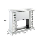 ACME 90202 Dominic Fireplace, Mirrored