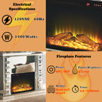 ACME 90202 Dominic Fireplace, Mirrored