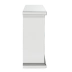 ACME 90204 Nysa Fireplace, Mirrored & Faux Crystals