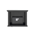 ACME 90204 Nysa Fireplace, Mirrored & Faux Crystals