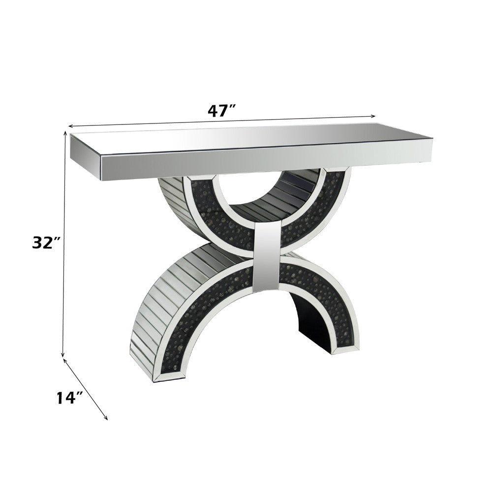 ACME 90248 Noor Console Table, Mirrored (1Set/2Ctn)