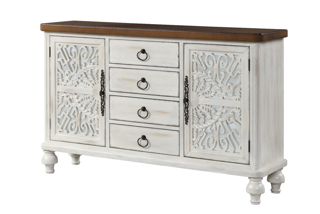 ACME 90288 Vermont Console Table, Antique White
