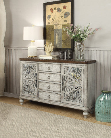 ACME 90288 Vermont Console Table, Antique White