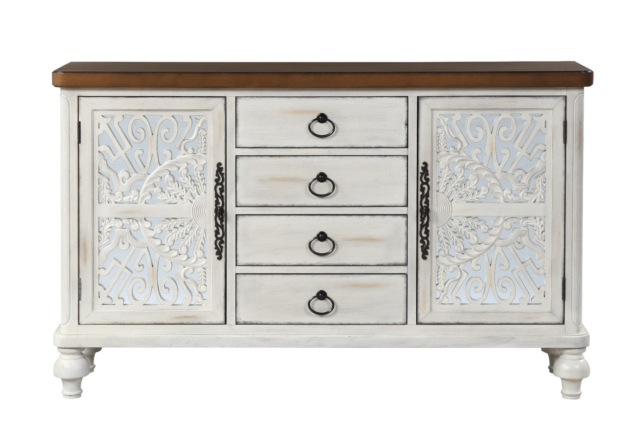 ACME 90288 Vermont Console Table, Antique White