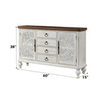 ACME 90288 Vermont Console Table, Antique White