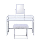 ACME 90314 Carenze II Vanity Set, White & Chrome