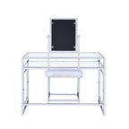 ACME 90314 Carenze II Vanity Set, White & Chrome