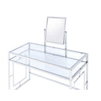 ACME 90314 Carenze II Vanity Set, White & Chrome
