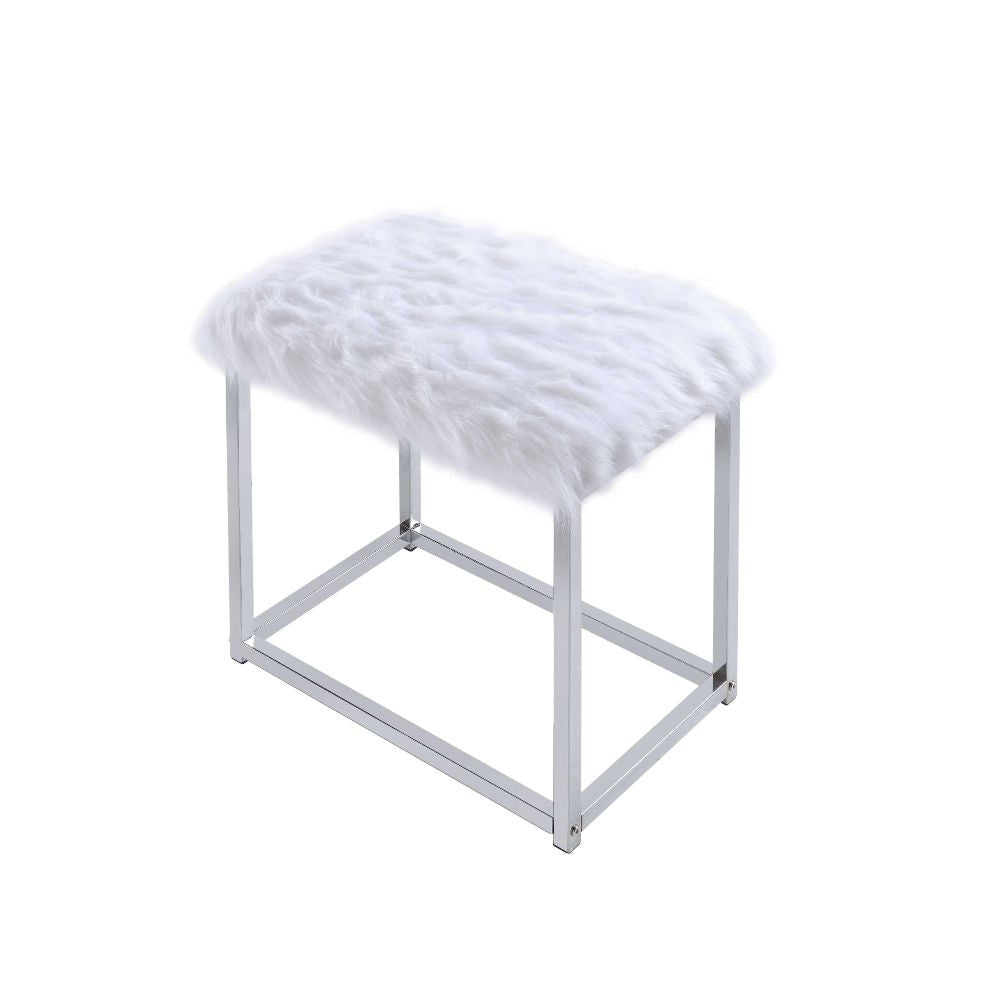ACME 90314 Carenze II Vanity Set, White & Chrome