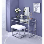 ACME 90314 Carenze II Vanity Set, White & Chrome
