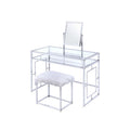 ACME 90314 Carenze II Vanity Set, White & Chrome