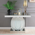 ACME 90320 Nysa Console Table, Mirrored & Faux Crystals (1Set/2Ctn)
