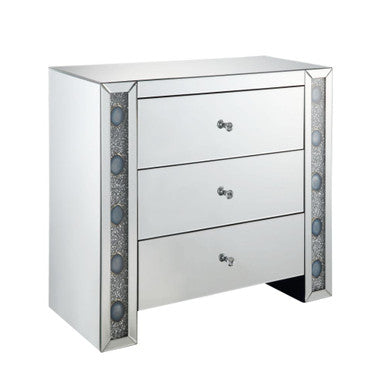 ACME 90322 Sonia Console Table, Mirrored & Faux Agate