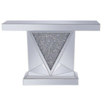 ACME 90448 Noralie Console Table, Mirrored & Faux Diamonds (1Set/2Ctn)