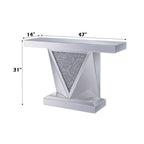 ACME 90448 Noralie Console Table, Mirrored & Faux Diamonds (1Set/2Ctn)