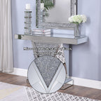 ACME 90448 Noralie Console Table, Mirrored & Faux Diamonds (1Set/2Ctn)