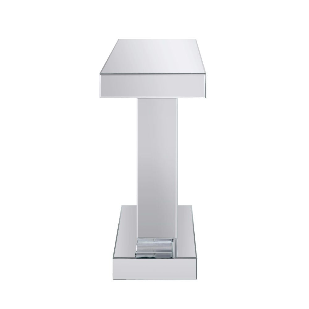 ACME 90450 Noralie Console Table, Mirrored & Faux Diamonds (1Set/2Ctn)