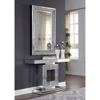 ACME 90450 Noralie Console Table, Mirrored & Faux Diamonds (1Set/2Ctn)
