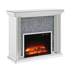 ACME 90455 Noralie Fireplace, Mirrored & Faux Diamonds