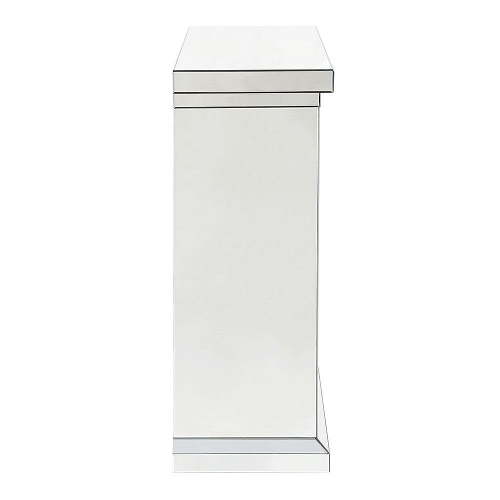 ACME 90455 Noralie Fireplace, Mirrored & Faux Diamonds