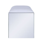 ACME 90467 Noralie Vanity Stool, PU, Mirrored & Faux Diamonds