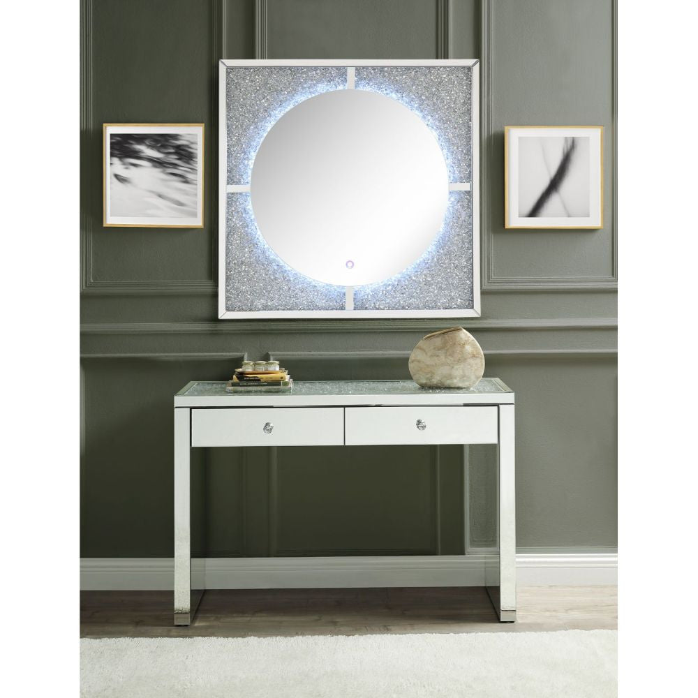 ACME 97592 Nowles Mirrored & Faux Stones Wall Decor