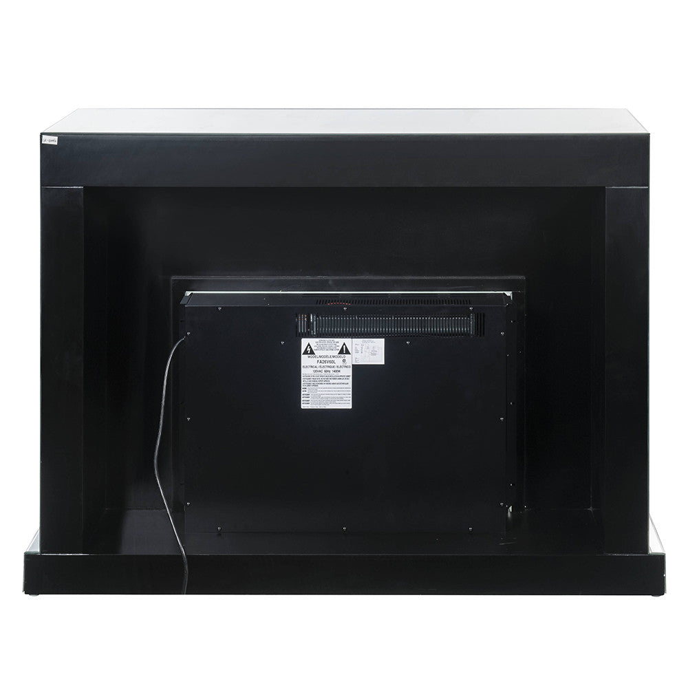 ACME 90523 Noralie Fireplace, Mirrored & Faux Diamonds